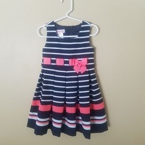 Jessica Ann 3t navy blue pleated dress